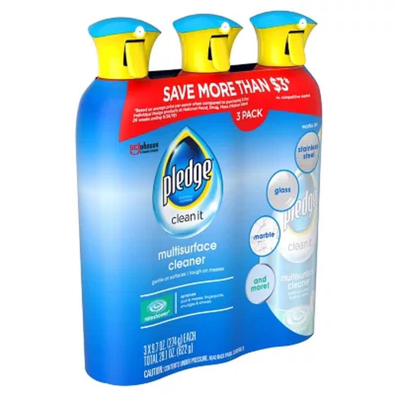 Pledge Multisurface Cleaner, Rainshower (9.7 Oz., 3 Pk.)