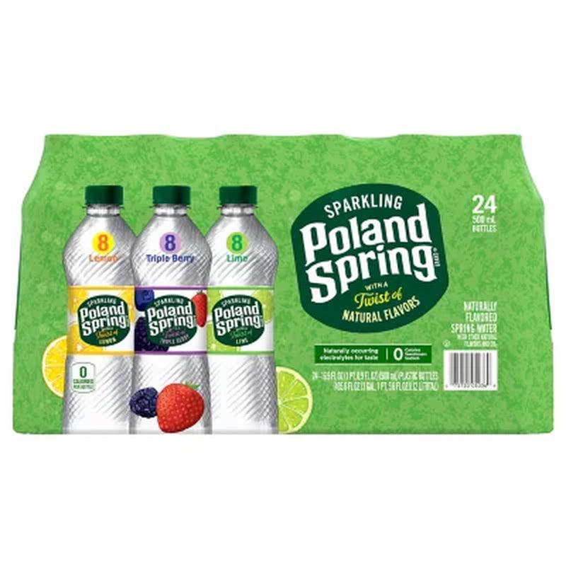 Poland Spring Sparkling Spring Water Variety Pack (16.9 Fl. Oz., 24 Pk.)