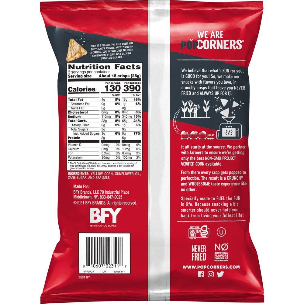 Popcorners Kettle Corn Popped Corn Snacks, 3 Oz Bag