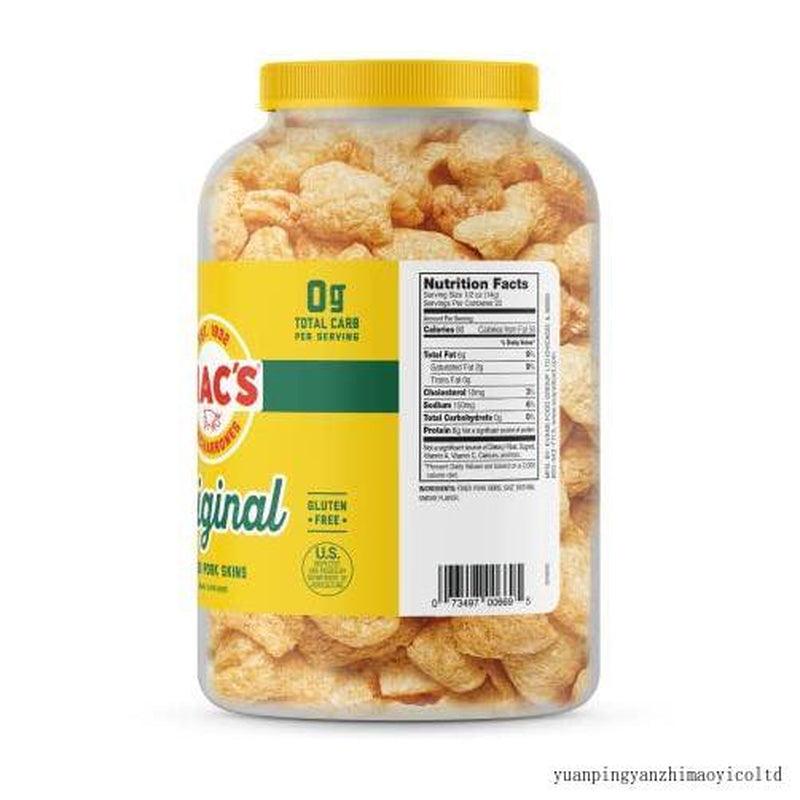 Pork Rinds, Fried Pork Skins, Original, 7.5 Ounce Canister - Zero Carbs, Keto Friendly Snack, Gluten Free