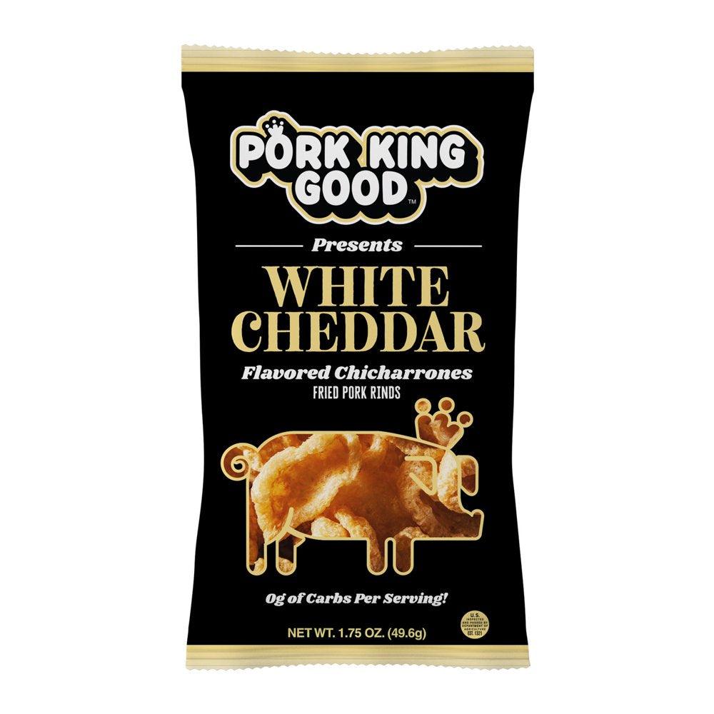 Pork Rinds Variety Pack - White Cheddar / Onion & Sour Cream - 4 Pack (2 of Each Flavor) Keto-Friendly Snack