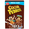 Post Cocoa PEBBLES Cereal, Chocolatey Kids Cereal, Gluten Free, 27.5 OZ Mega Size Box