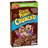 Post Cocoa PEBBLES Crunch'D Breakfast Cereal, Chocolatey Family Size Cereal, 16.5 OZ Box