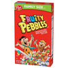 Post Fruity PEBBLES Cereal, Fruity Kids Cereal, Gluten Free, 19.5 OZ Family Size Box