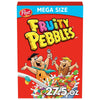 Post Fruity PEBBLES Cereal, Fruity Kids Cereal, Gluten Free, 27.5 OZ Mega Size Box