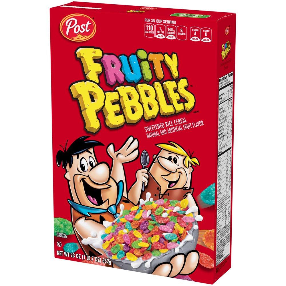 Post Fruity Pebbles Gluten Free Breakfast Cereal, 23 Oz