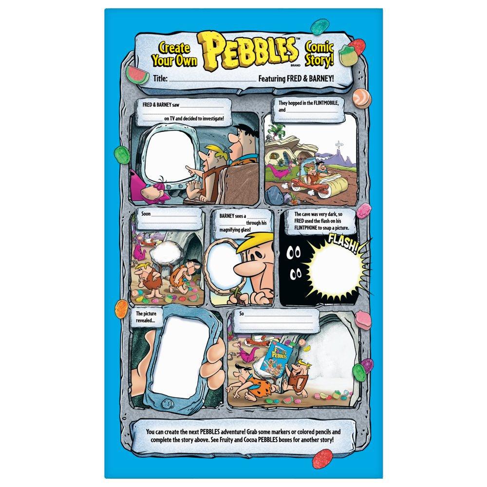 Post Fruity PEBBLES Marshmallow Cereal, Fruity Kids Cereal with Marshmallows, 18 OZ Box