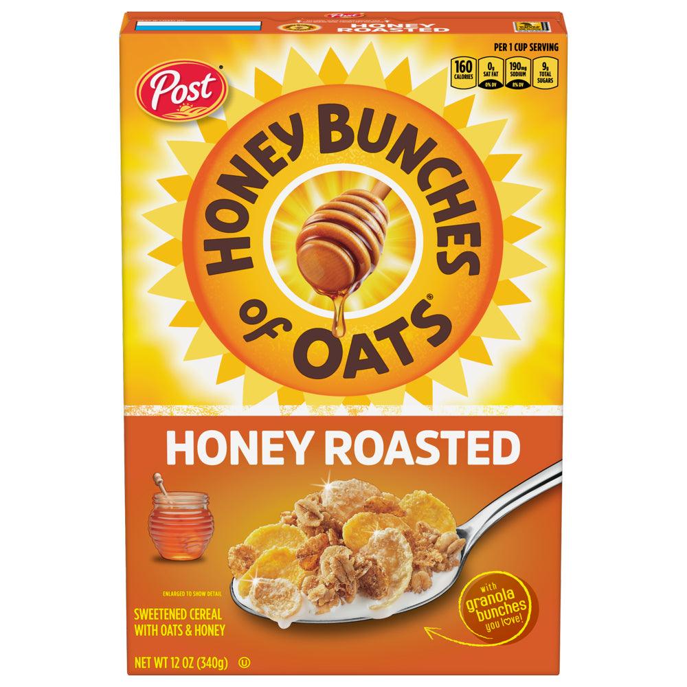 Post Honey Bunches of Oats Honey Roasted Breakfast Cereal, 12 OZ Box