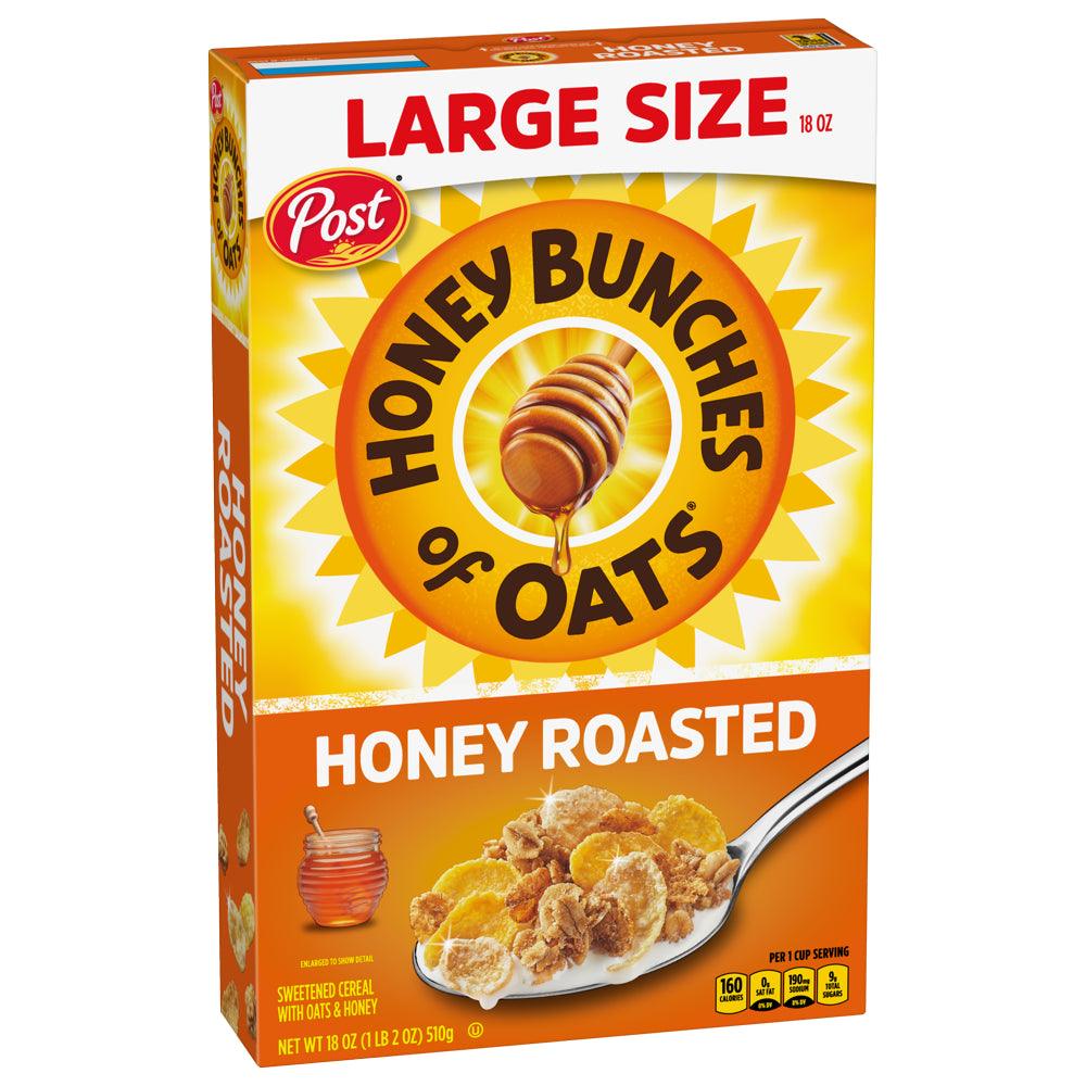 Post Honey Bunches of Oats Honey Roasted Breakfast Cereal, 18 OZ Box