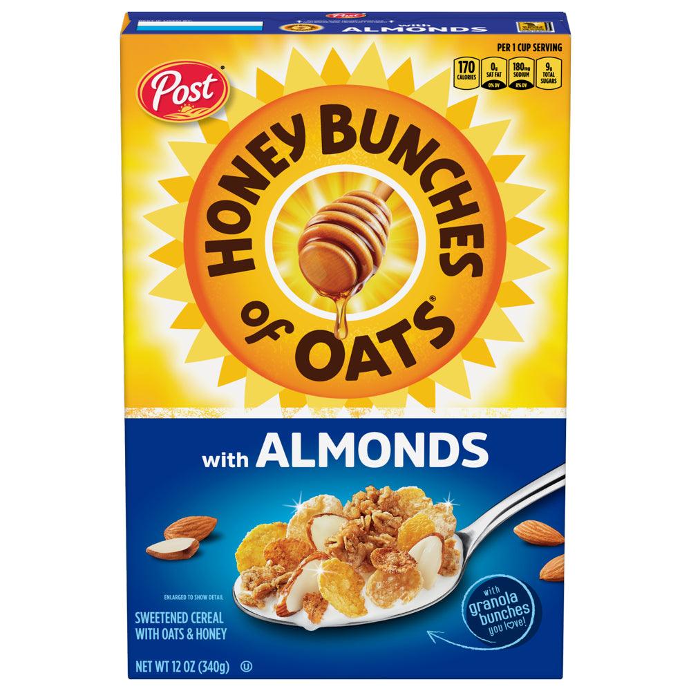 Post Honey Bunches of Oats with Almonds Breakfast Cereal, 12 OZ Box