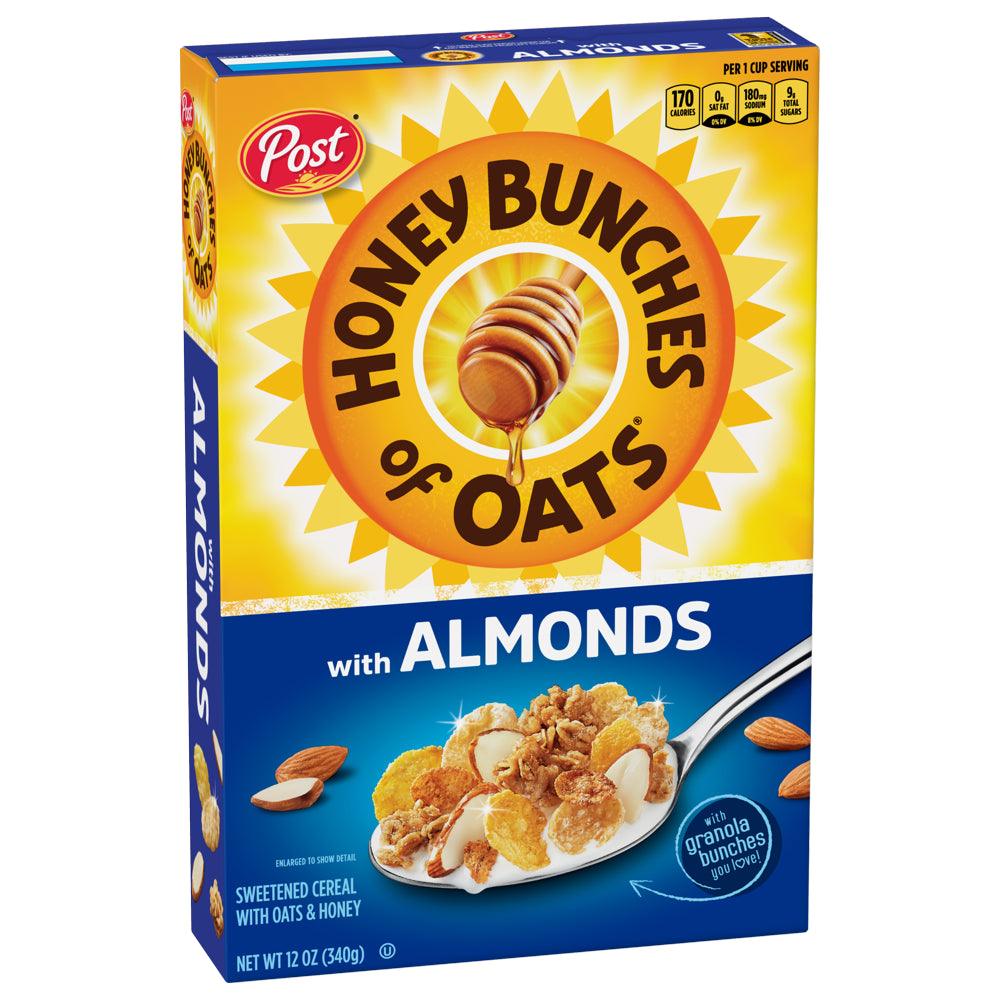 Post Honey Bunches of Oats with Almonds Breakfast Cereal, 12 OZ Box