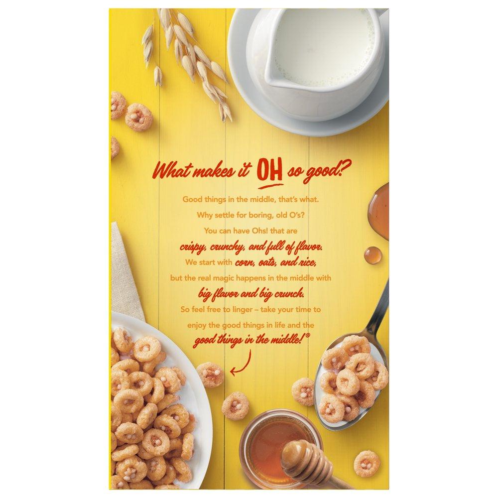 Post Honey Oh!S® Cereal, Filled Ohs Breakfast Cereal, Breakfast Snacks, 20 Oz – 1 Count