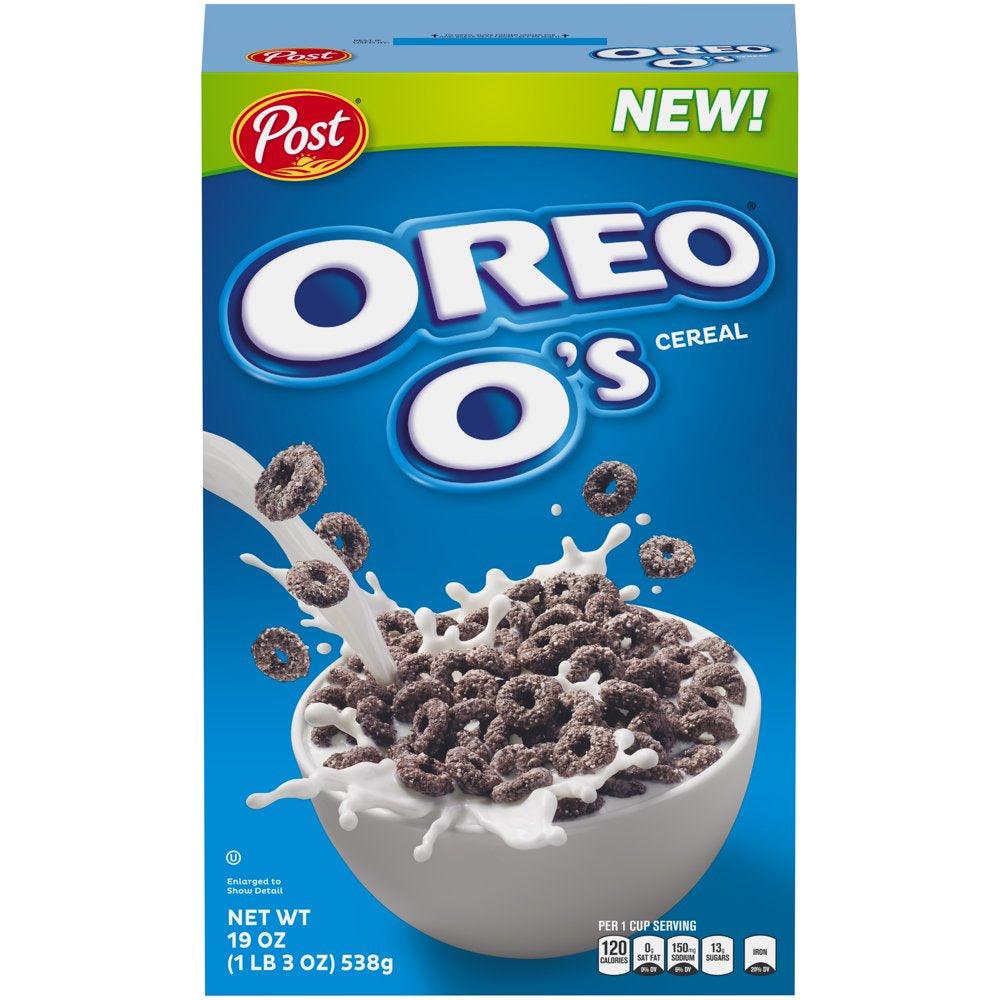 Post Oreo O'S Breakfast Cereal, Oreo Cookie, 19 Oz