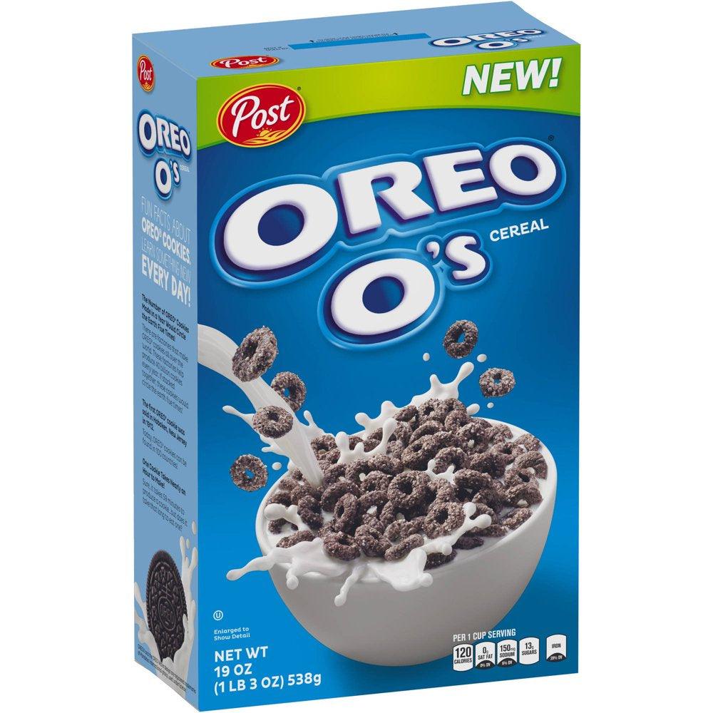 Post Oreo O'S Breakfast Cereal, Oreo Cookie, 19 Oz