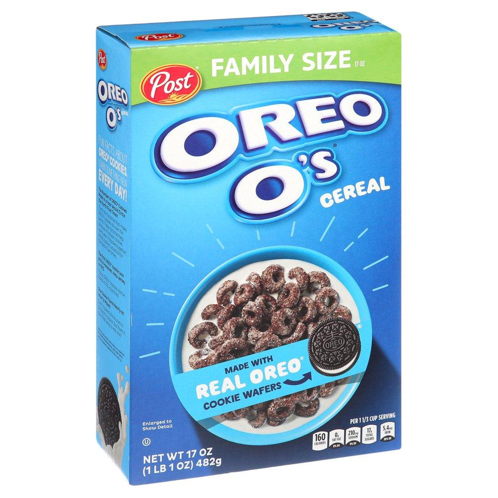 Post OREO Os Breakfast Cereal, 17 OZ Box