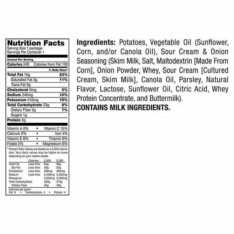 Potato Chips, Sour Cream & Onion, 1.5 Oz, 64 Count