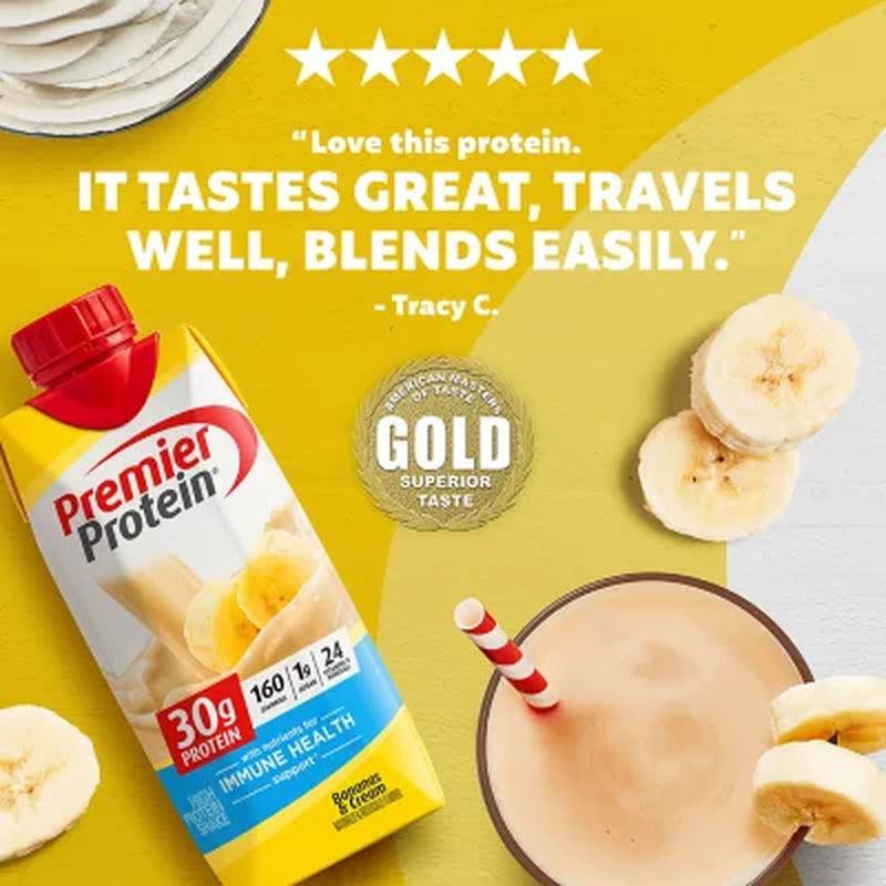 Premier Protein 30G. High Protein Shake, Bananas & Cream (11 Fl. Oz., 15 Pk.)