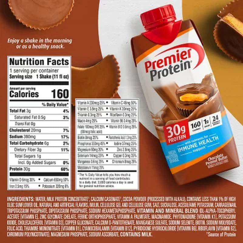 Premier Protein 30G. High Protein Shake, Chocolate Peanut Butter (11 Fl. Oz., 15 Pk.)