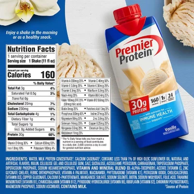 Premier Protein 30G. High Protein Shake, Vanilla (11 Fl. Oz., 15 Pk.)