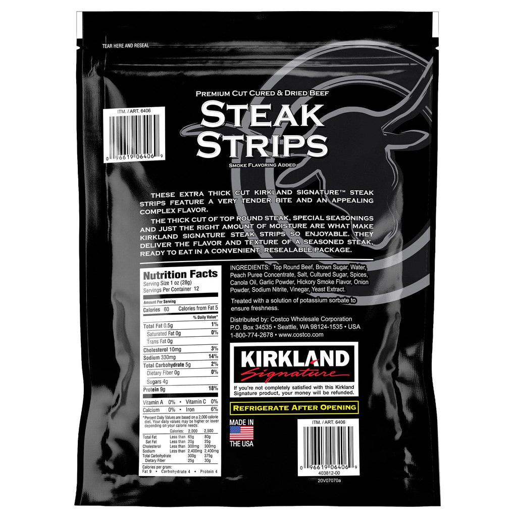 Premium Extra Thick Steak Strips, 12 Oz