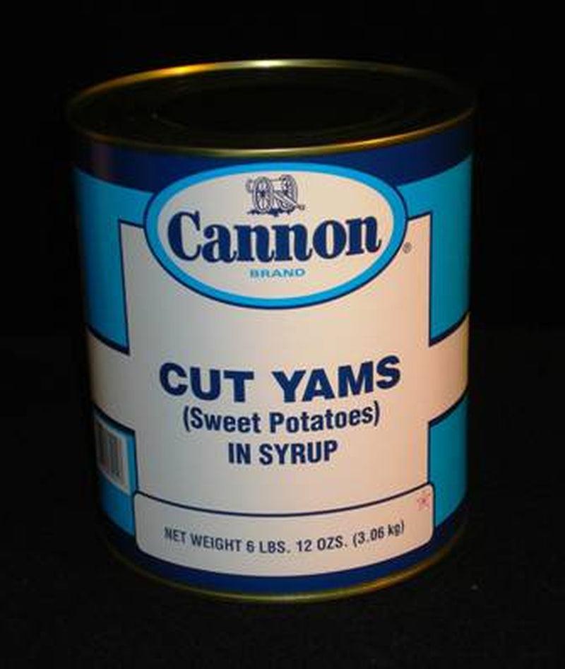 (Price/Case)Cannon Extra Standard Cut Low Sodium Yams 108 Ounces - 6 per Case