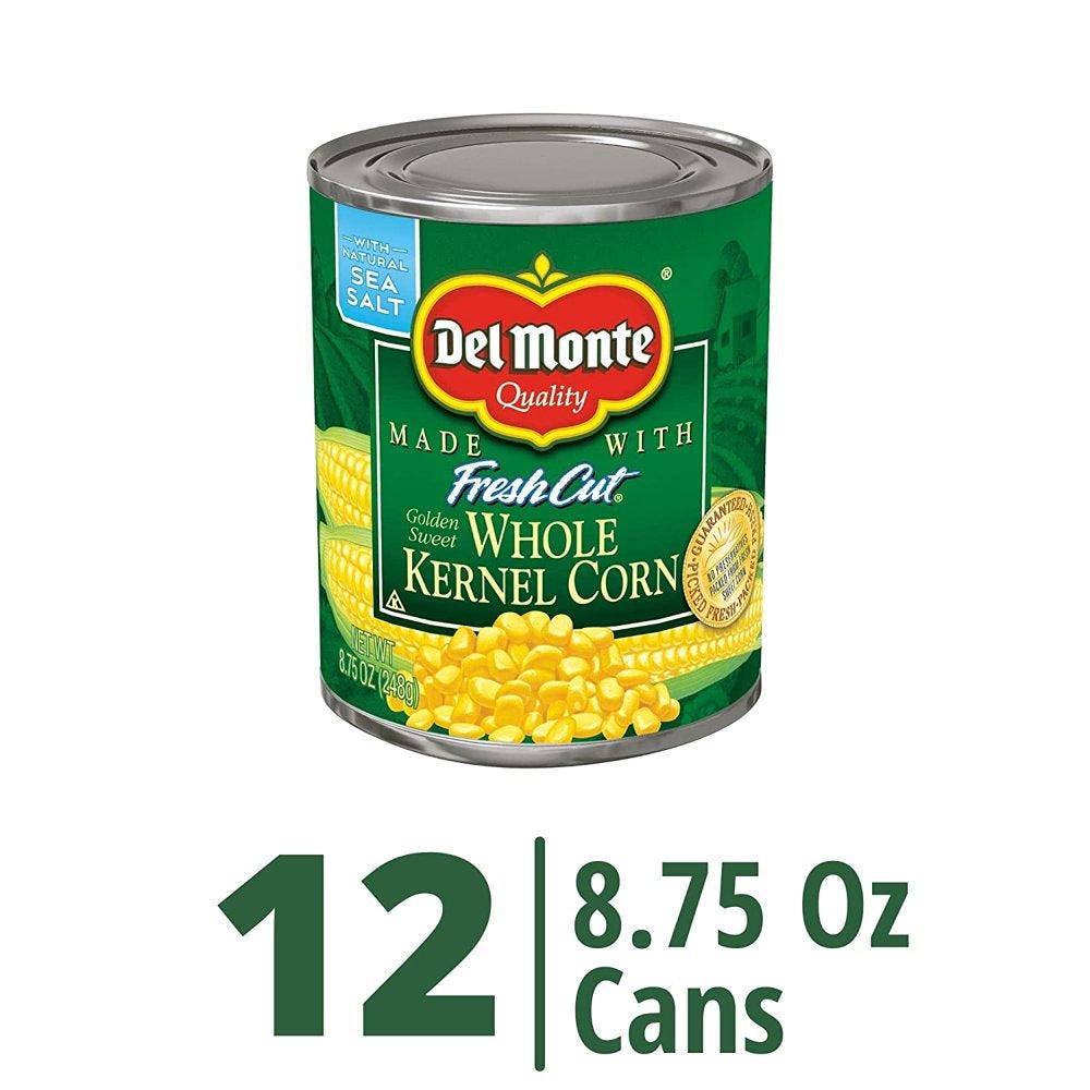 (Price/Case)Del Monte Golden Super Sweet Whole Kernel Corn 8.75 Ounce Can - 12 per Case