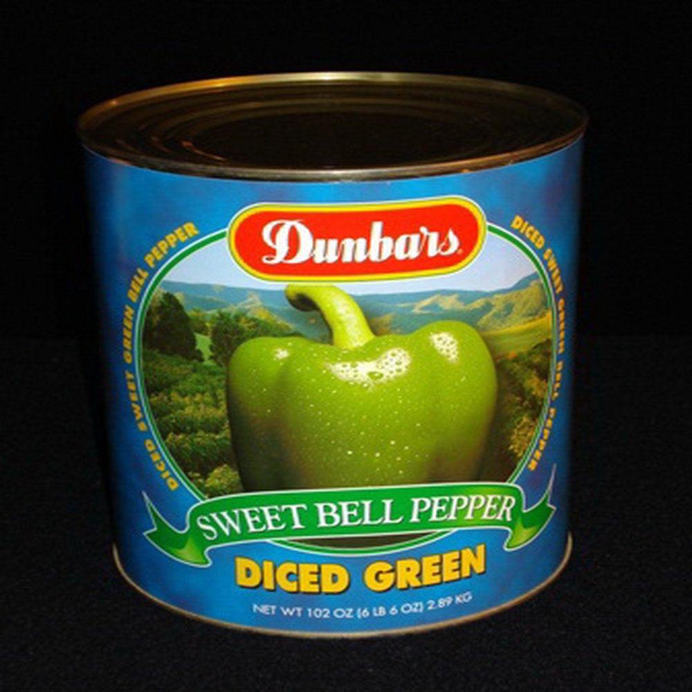 (Price/Case)Dunbar 02034603060001 6/10 Diced Green Pepper Dunbar