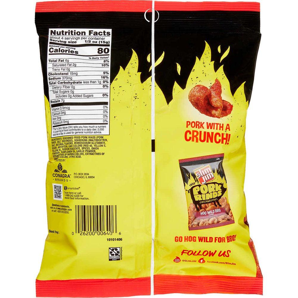 (Price/Case) Pork Rinds Squealin' Hot Fried Snacks 2 Oz. Bag 12-Count