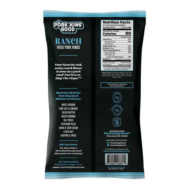 (Price/Case) Ranch Flavored Pork Rinds 12/1.75Oz, 536420