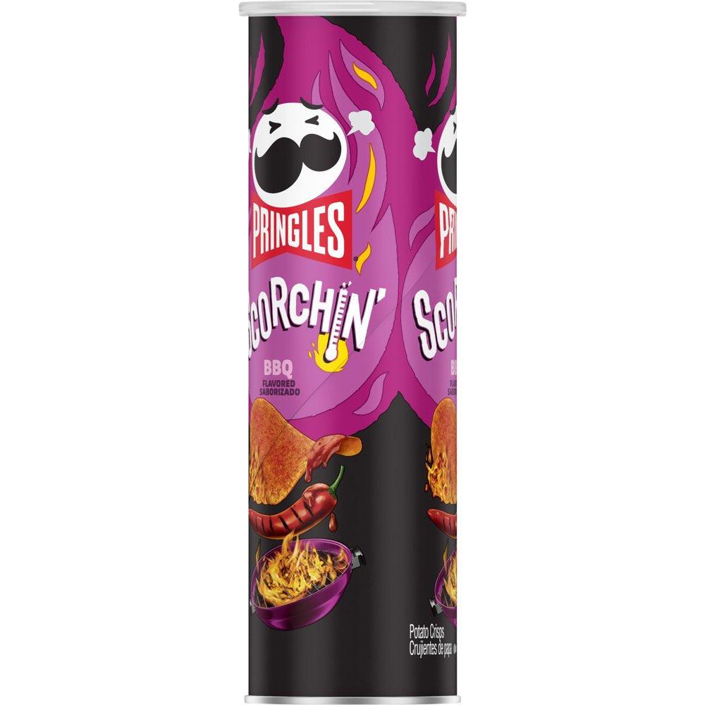 Pringles Scorchin' BBQ Potato Crisps Chips, 5.5 Oz