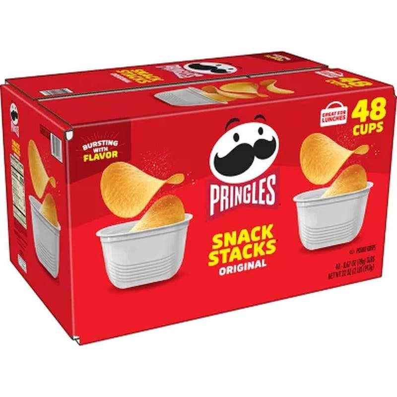 Pringles Snack Stacks Potato Crisps Chips, Original Flavor (0.67 Oz., 48 Ct.)