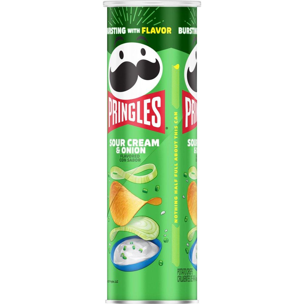 Pringles Sour Cream and Onion Potato Crisps Chips, 5.5 Oz