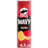 Pringles Wavy Classic Salted Potato Crisps Chips, 4.5 Oz