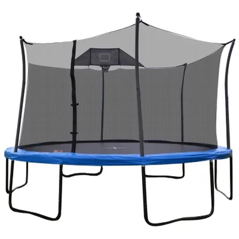 Propel 14' Heavy-Duty Pro Trampoline with Basketball Hoop