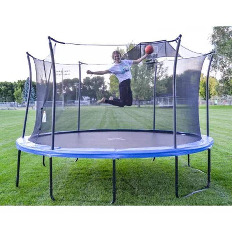 Propel 14' Heavy-Duty Pro Trampoline with Basketball Hoop