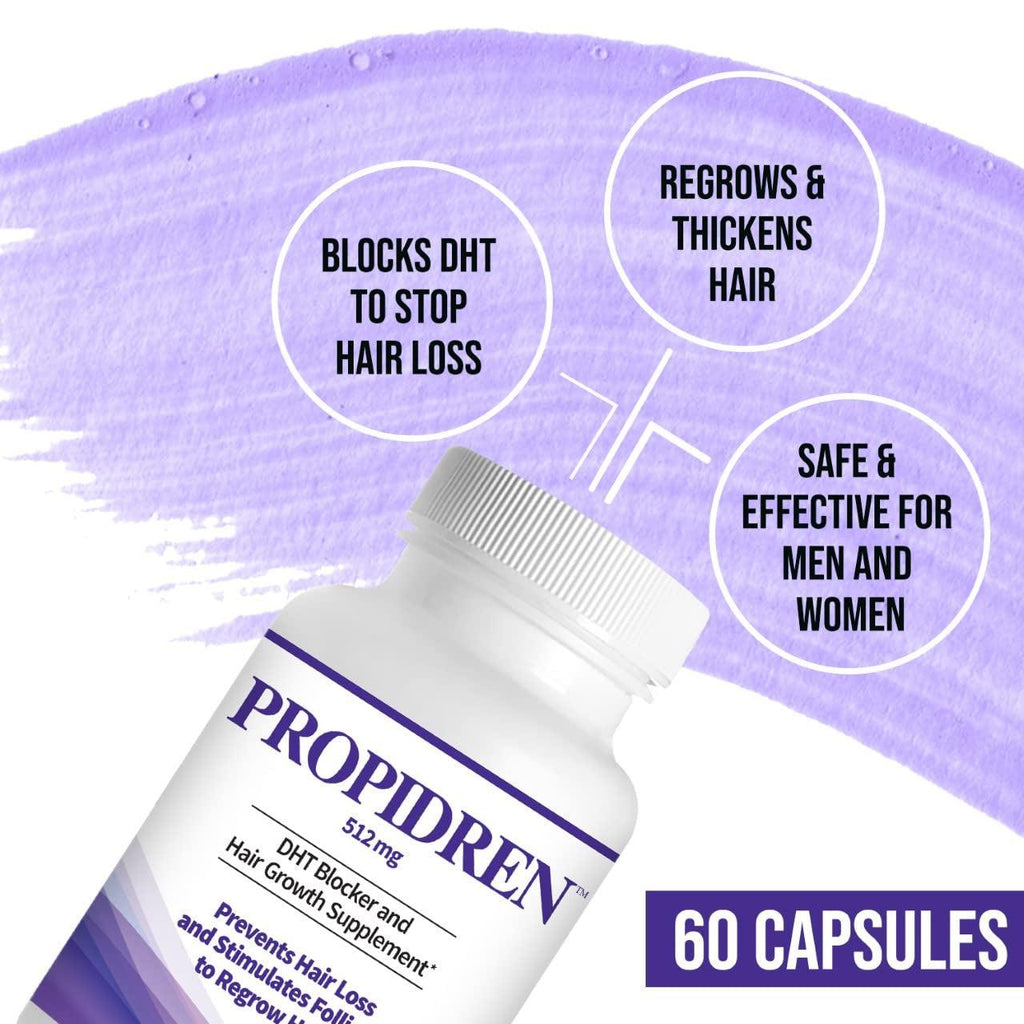 Propidren by Hairgenics - DHT Blocker with Saw Palmetto to Prevent Hair Loss and Stimulate Hair Follicles to Stop Hair Loss and Regrow Hair.