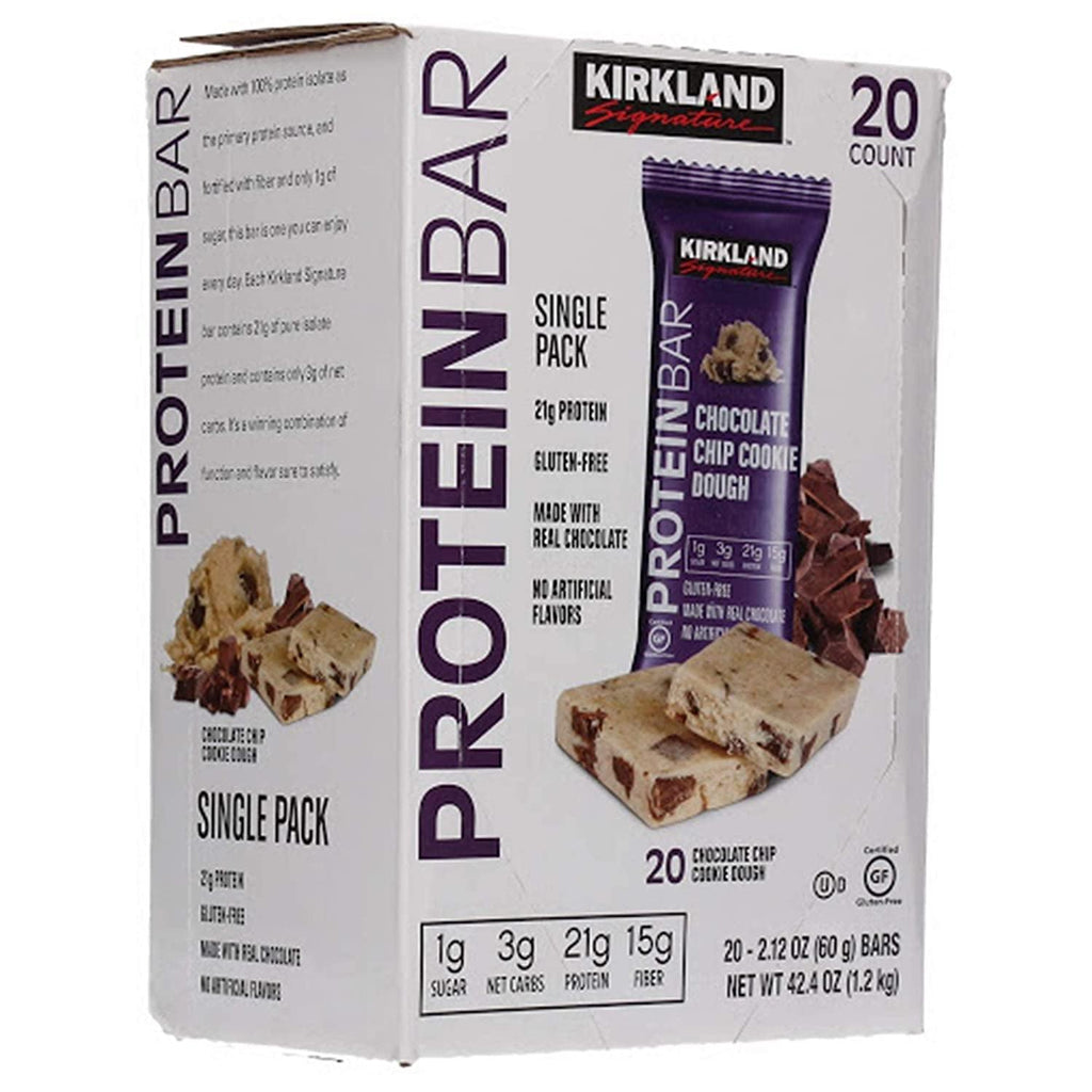 Protein Bars Chocolate Chip Cookie Dough, 20-Count 2.12OZ