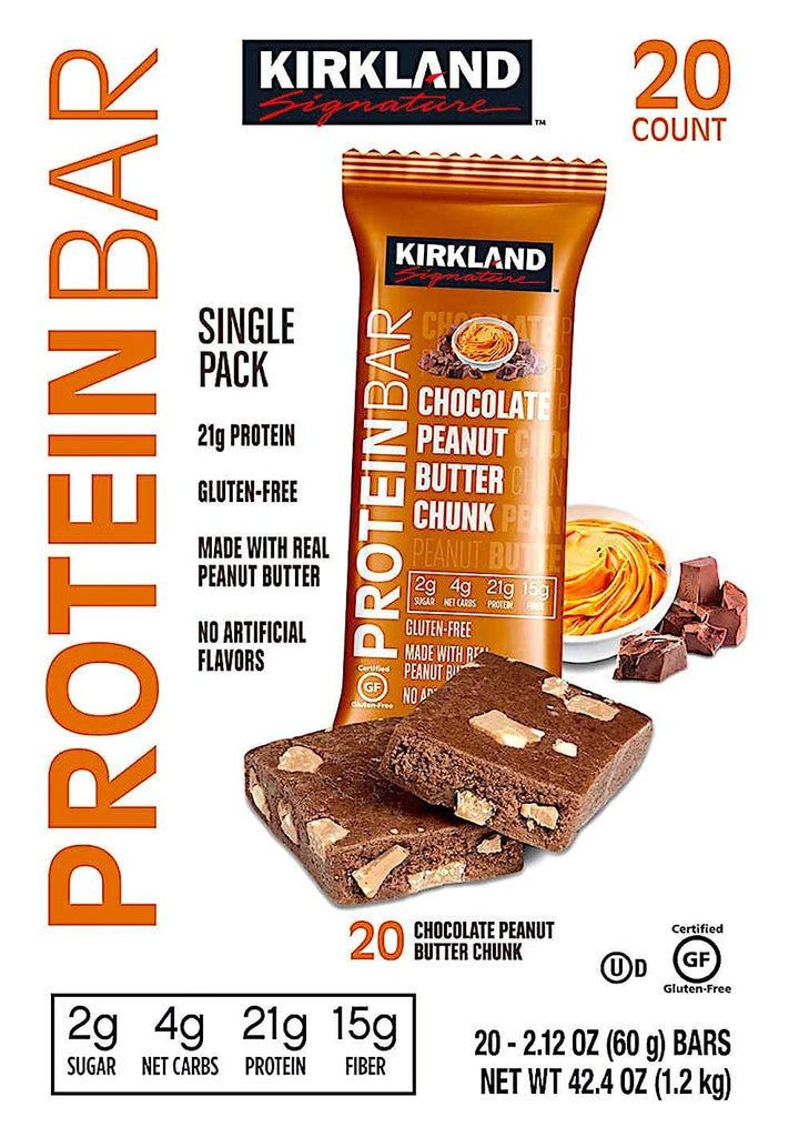 Protein Bars Chocolate Peanut Butter Chunk 2.12 Oz, 20-Count