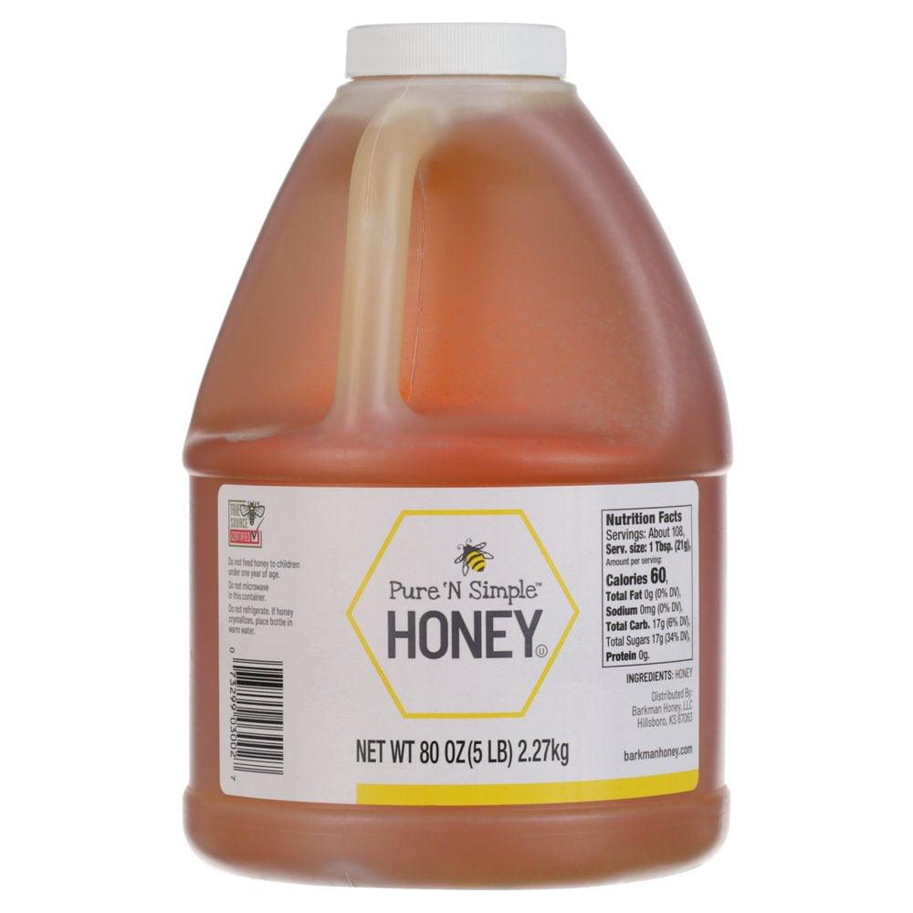 Pure 'N Simple 100% Pure Honey, 80 Oz Plastic Bottle