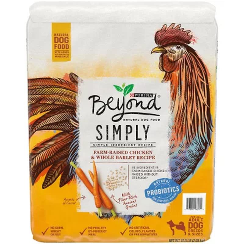 Purina beyond Simply 9 Adult Dry Dog Food, White Meat Chicken & Whole Barley (15.5 Lbs.)