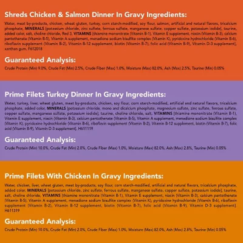 Purina Friskies Gravy Wet Cat Food, Variety Pack (5.5 Oz., 60 Ct.)