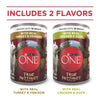 Purina ONE Natural Canned Wet Dog Food, True Instinct Tender Cuts Variety Pack (13 Oz./Can, 24 Cans)