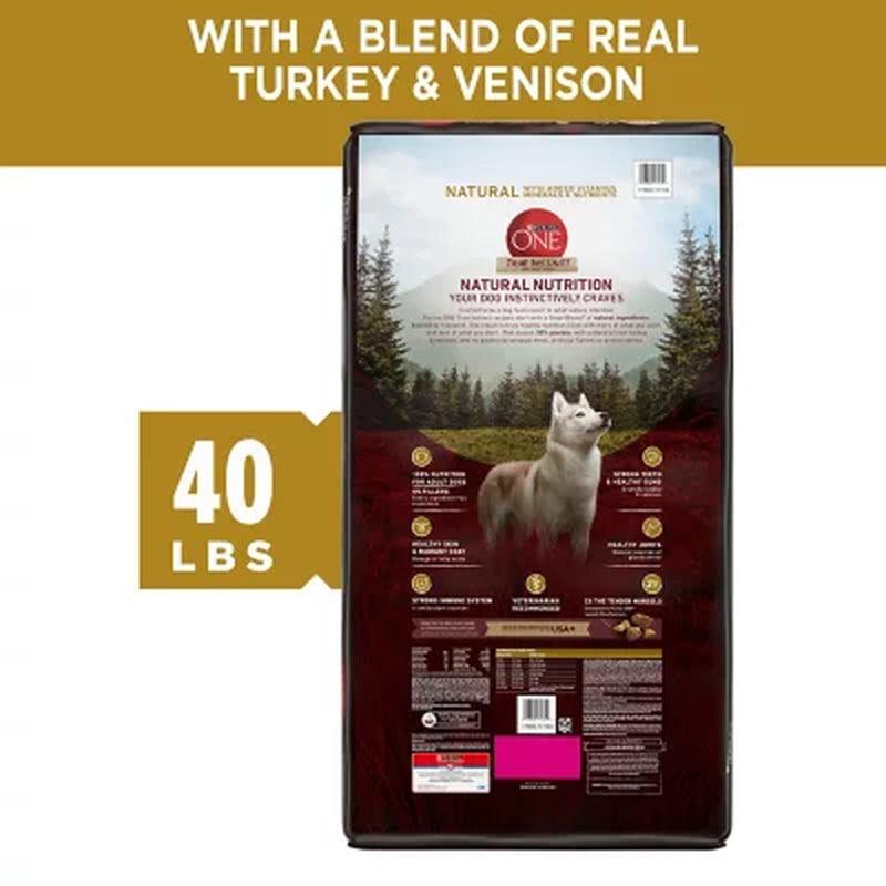 Purina ONE Smartblend True Instinct Adult Dry Dog Food, Real Turkey & Venison (40 Lbs.)