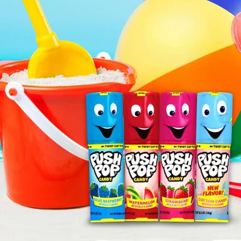 Push Pop Candy Assortment, Blue Raspberry, Watermelon, Strawberry, Cotton Candy and Mystery Flavors (24 Pk.)