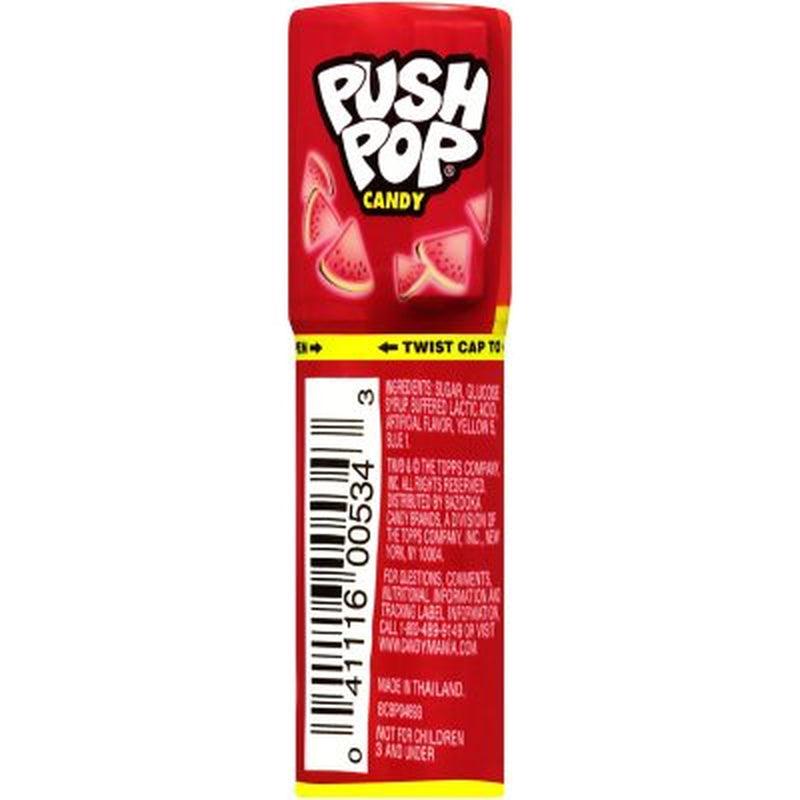 Push Pop Candy Assortment, Blue Raspberry, Watermelon, Strawberry, Cotton Candy and Mystery Flavors (24 Pk.)