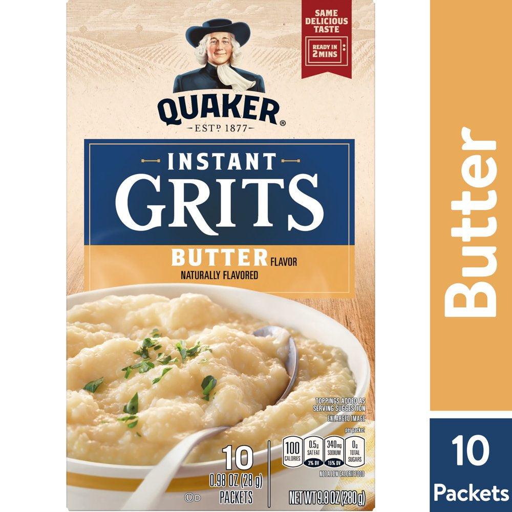 Quaker Instant Grits, Butter, 9.8 Oz