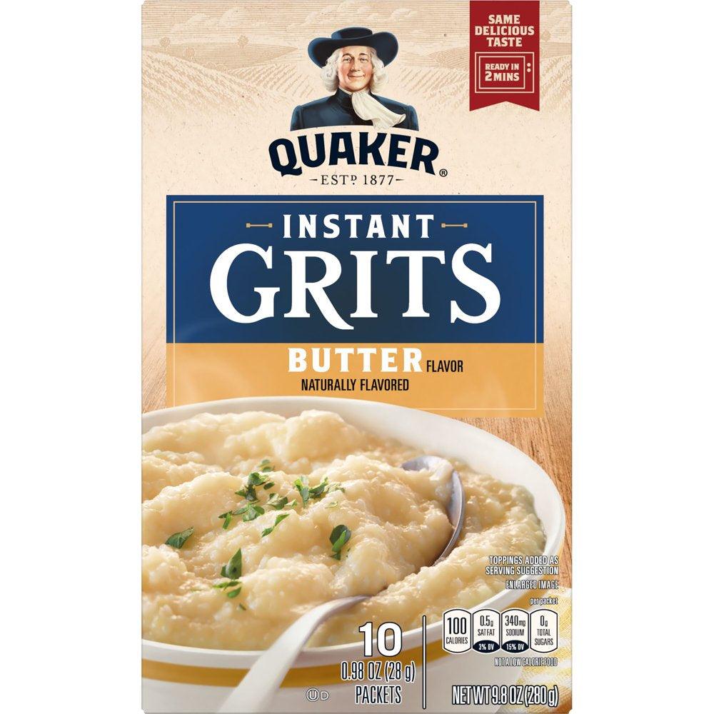 Quaker Instant Grits, Butter, 9.8 Oz