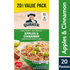 Quaker, Instant Oatmeal, Apple & Cinnamon, 1.51 Oz, 20 Packets