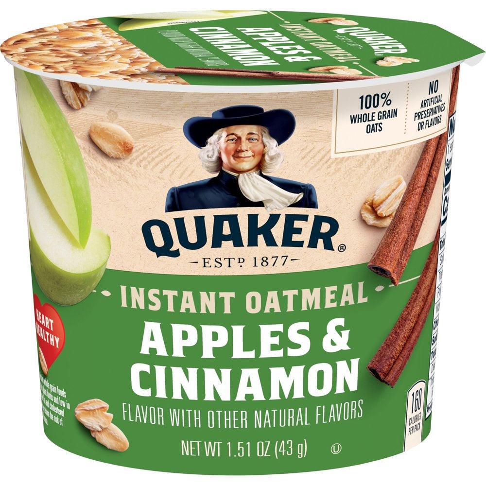 Quaker Instant Oatmeal Apples & Cinnamon Flavor 1.51 Oz