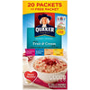 Quaker Instant Oatmeal, Fruit & Cream, Variety Pack, 20 Packets